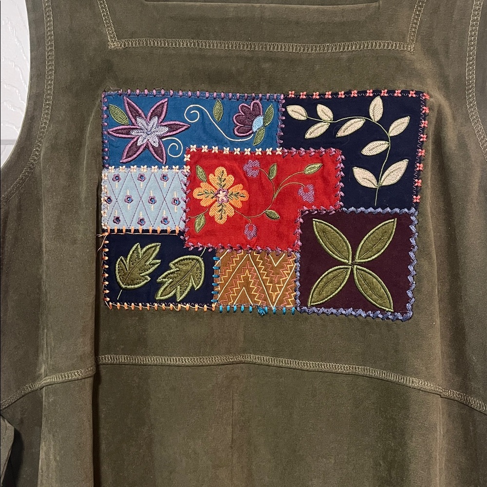 Amanda smith green patchwork dress - image 2